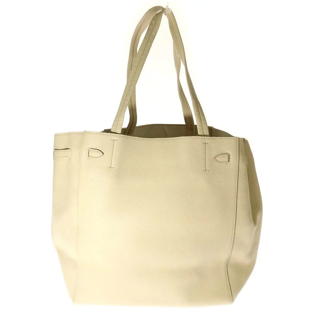 Celine Cabas Leather Bag Tote Beige Phantom